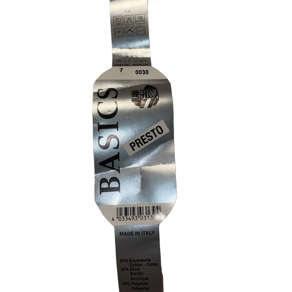 Lana Grossa Presto Basics Worsted Cotton Blend Yarn Twist 7 Yellow White - Picture 4 of 9